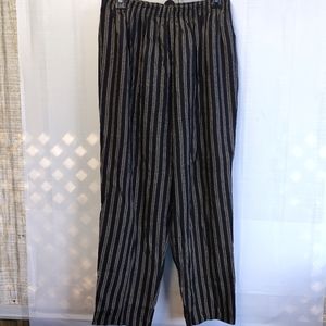 Briggs New York Black and White Striped Wide Leg Pants